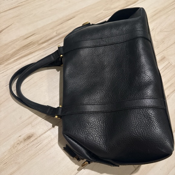 Madewell Black Leather Satchel Bag with Detachable Shoulder Strap - Picture 4 of 11